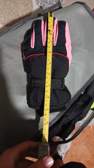 Guantes esquí/snowboard negros y rosas