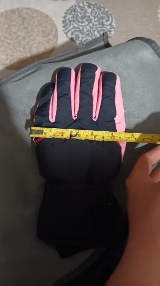 Guantes esquí/snowboard negros y rosas