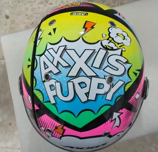 Casco Moto Diseño Comic Burbujas