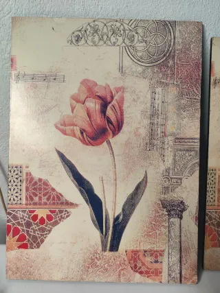 2 Cuadros Decorativos Tulipanes
