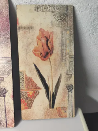 2 Cuadros Decorativos Tulipanes