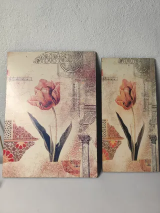 2 Cuadros Decorativos Tulipanes