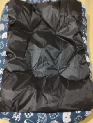 Cama para perro mediana azul y gris