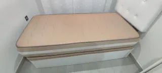 Canapé abatible 90cm polipiel y colchón de 90