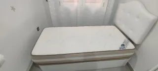 Canapé abatible 90cm polipiel y colchón de 90