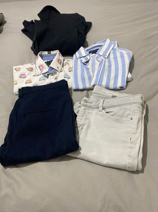 Lote Ropa chica camisas , pantalones y americana