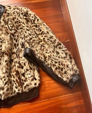 Chaqueta Vintage Piel Animal Print