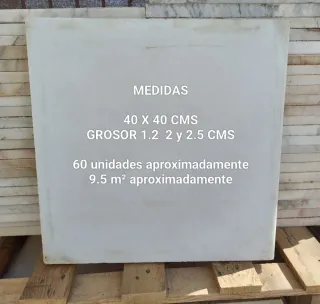 Mármol blanco 40x40 cm losas suelo