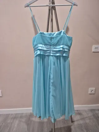 Vestido de fiesta elegante azul claro talla M