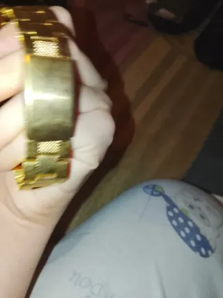 Reloj Geneva Dorado y Azul