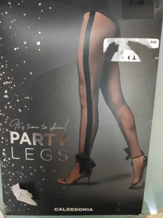 Calze colant con fiocco e striscia di velluto