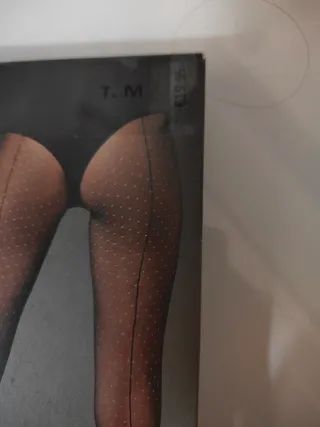 Calze colant con fiocco e striscia di velluto