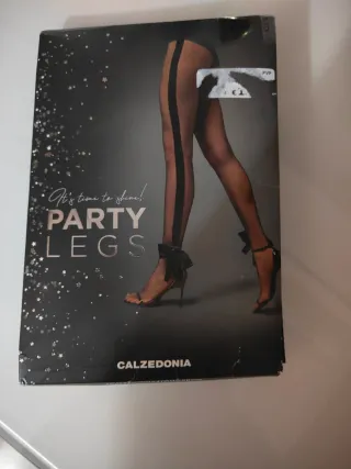 Calze colant con fiocco e striscia di velluto