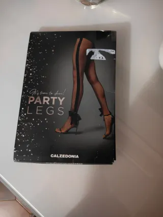 Calze colant con fiocco e striscia di velluto