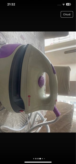 Ferro da stiro Singer usato una volta