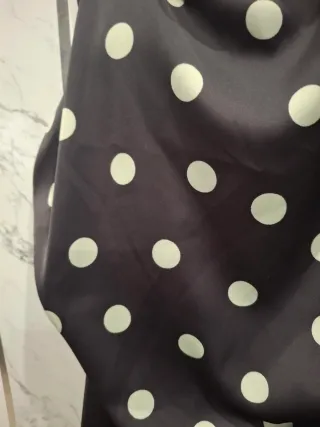 Vestido midi lunares halter sin espalda