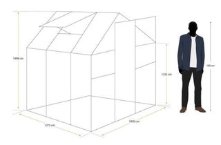 Invernadero de policarbonato y aluminio 3.63 m2