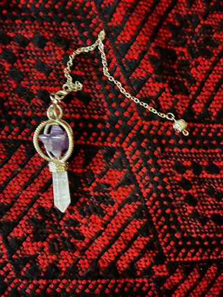 Péndulo Amatista y Cuarzo