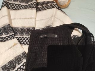 Vestido negro y blanco con estampado