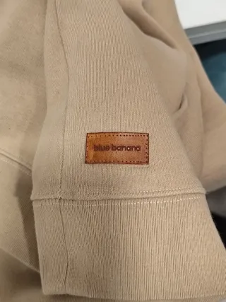 Sudadera Blue Banana Beige con Logo X