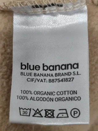 Sudadera Blue Banana Beige con Logo X