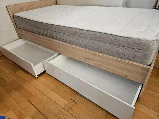 Cama individual con cajones 90x190 (SIN COLCHÓN)