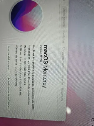 MacBook Pro Apple Gris/Plateado