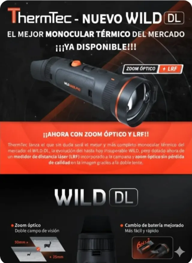 Monocular térmico ThermTec Wild 650DL Pro