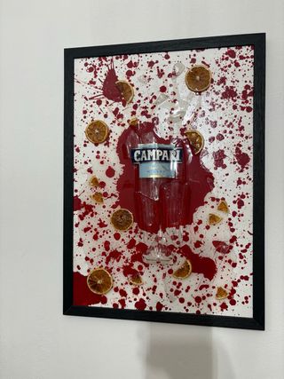 Quadro moderno Campari acrilico