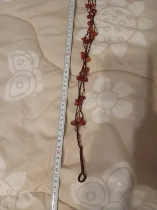 Collana Dixie pietre dure marrone/arancio