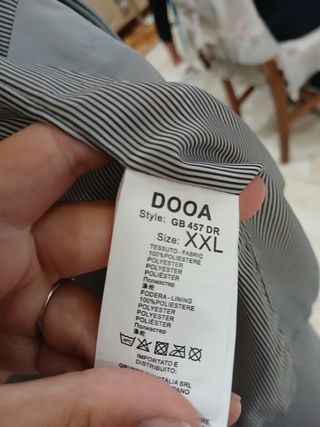 Giubbotto uomo DOOA poliestere grigio