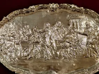 Bandejas Metal Plateado Última Cena y Bodas Cana