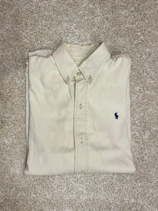 Camisa Oxford Polo Ralph Lauren Beige