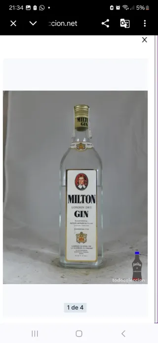 Botella Antigua Milton London Dry Gin