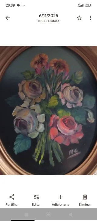 Quadro Oval em Madeira