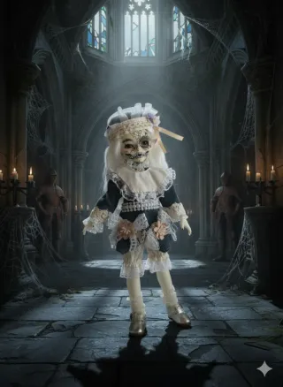 Muñeco bjd customizado estilo gótico