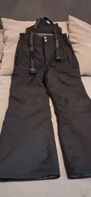 Pantalón de esquí negro con tirantes