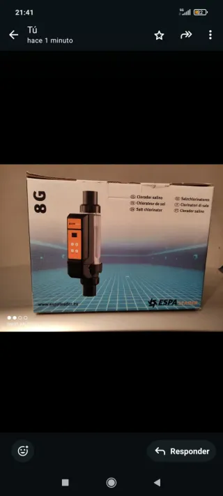 Clorador Salino ESPA 8G sin usar