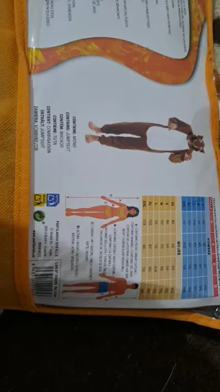 Disfraz de Lobo Pijama Lobo Talla S