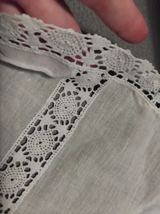 Tovaglietta rotonda in lino e cotone