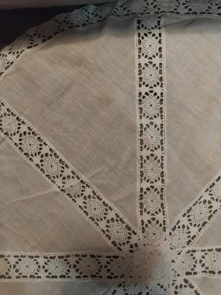 Tovaglietta rotonda in lino e cotone