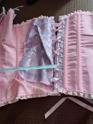 Corsé rosa y azul talla XS Como nuevo