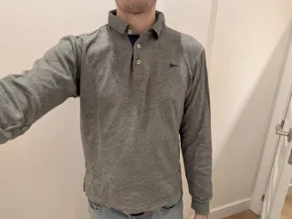 Polo gris manga larga