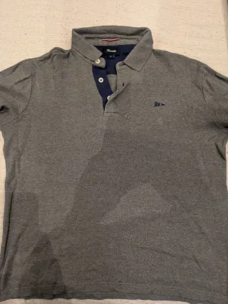 Polo gris manga larga