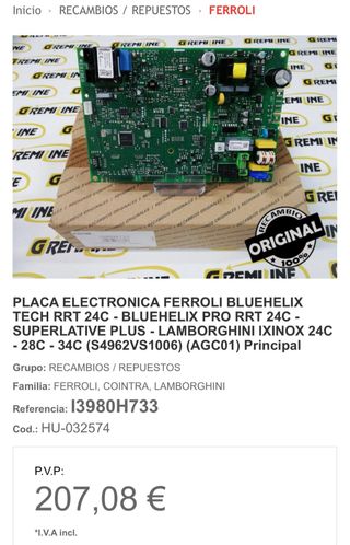 Placa Electrónica Ferroli Cointra