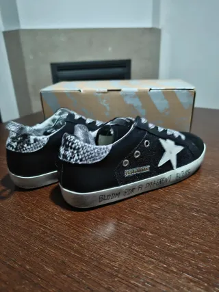 Golden Goose Superstar Preto Glitter