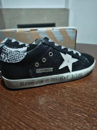 Golden Goose Superstar Preto Glitter
