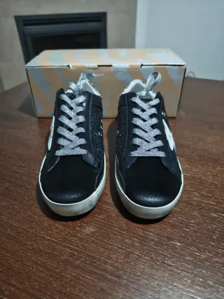 Golden Goose Superstar Preto Glitter