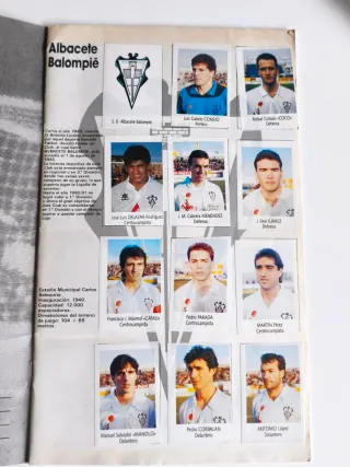 Álbum cromos Bimbo Fútbol 91-92