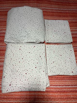 Set Matrimoniale Flanella Cuoricini